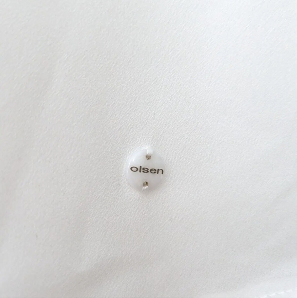 Olsen White Blouse, Capsule Top Size 8 | Scandi Work Smart Wear - Picture 4 of 7